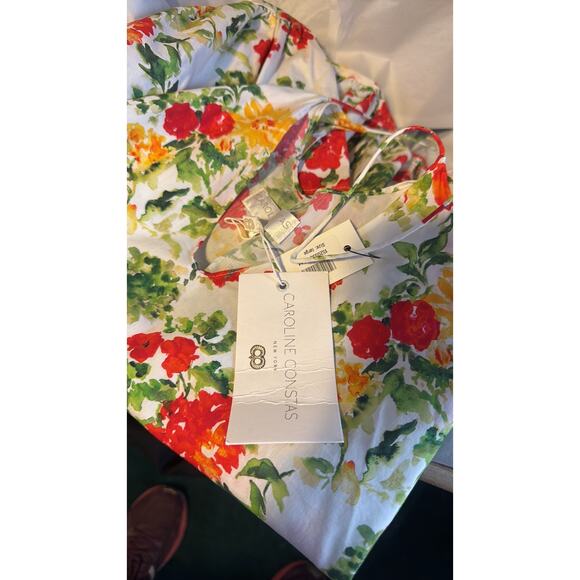 Caroline Constas Laurel ruffled floral print cotton blend poplin mini dress - Picture 11 of 11